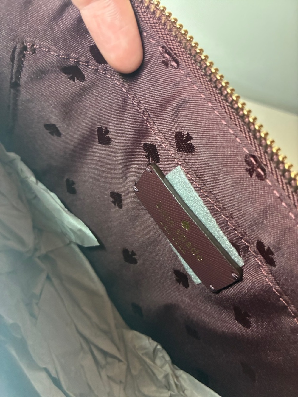 Kate Spade NWT Glitter Flash Burgundy Crossbody Bag - Picture 11 of 13